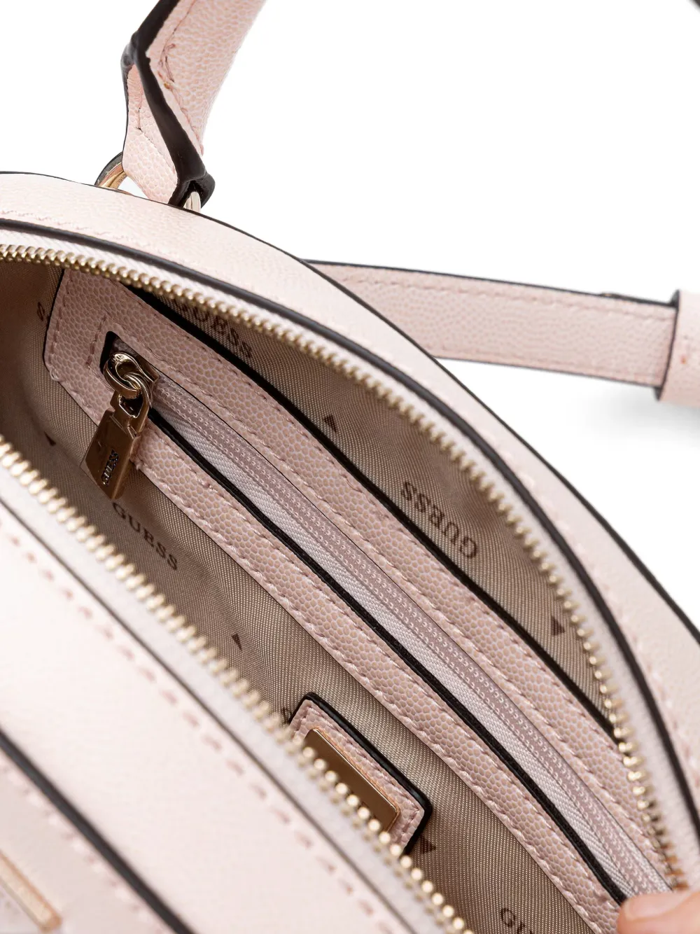 GUESS USA Isobel gewelfde shopper met hartpatroon Roze