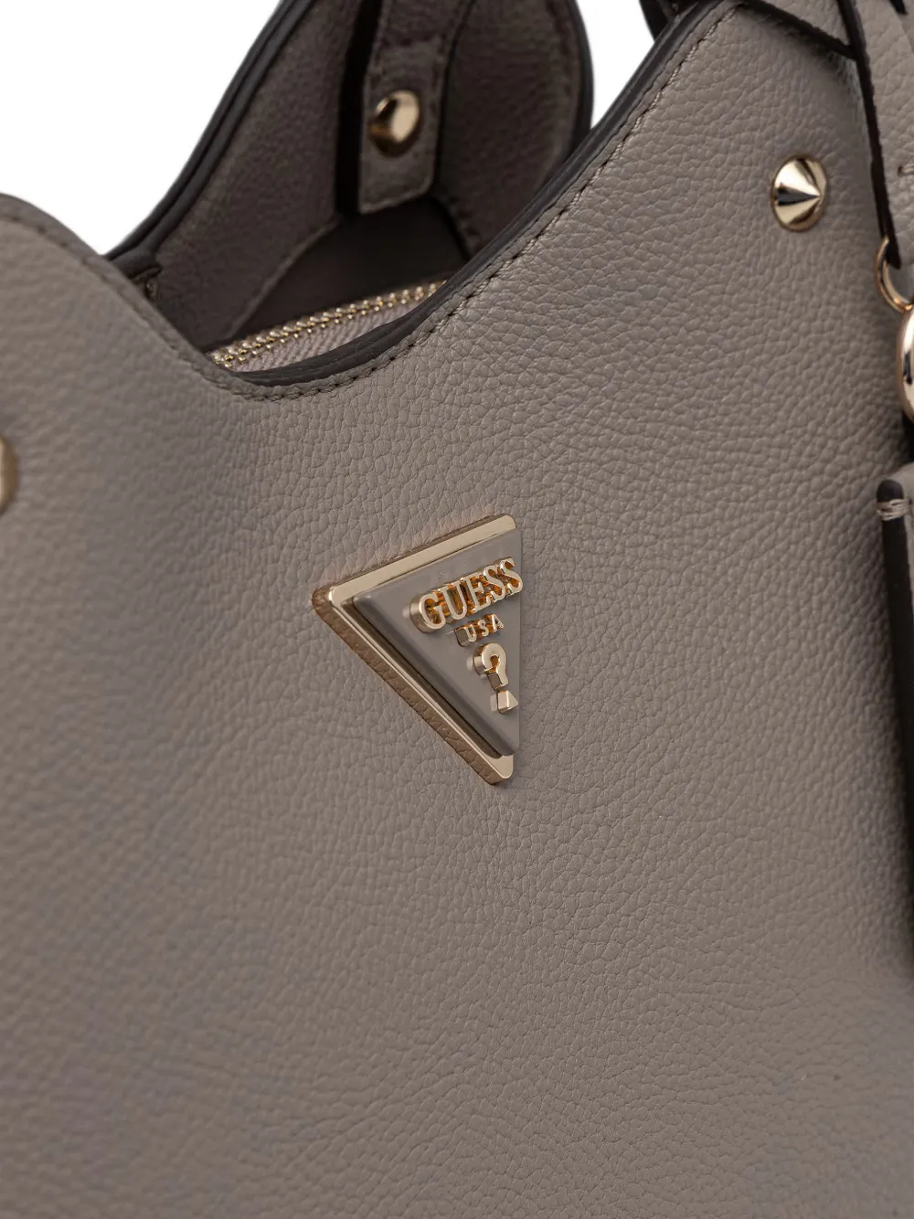 GUESS USA Meridian shopper met logoplakkaat Beige