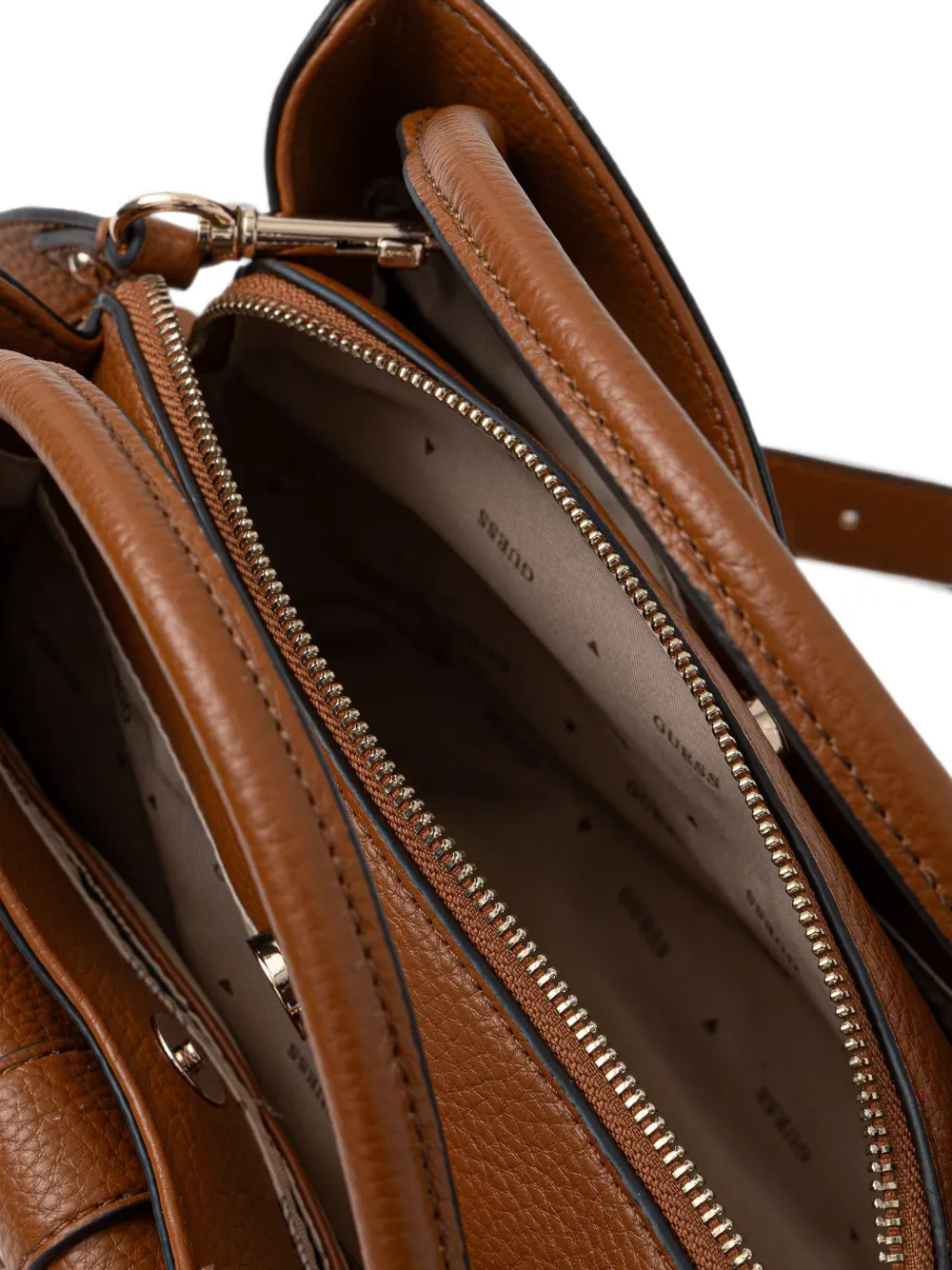 GUESS USA Schoudertas met bewerkt effect Bruin