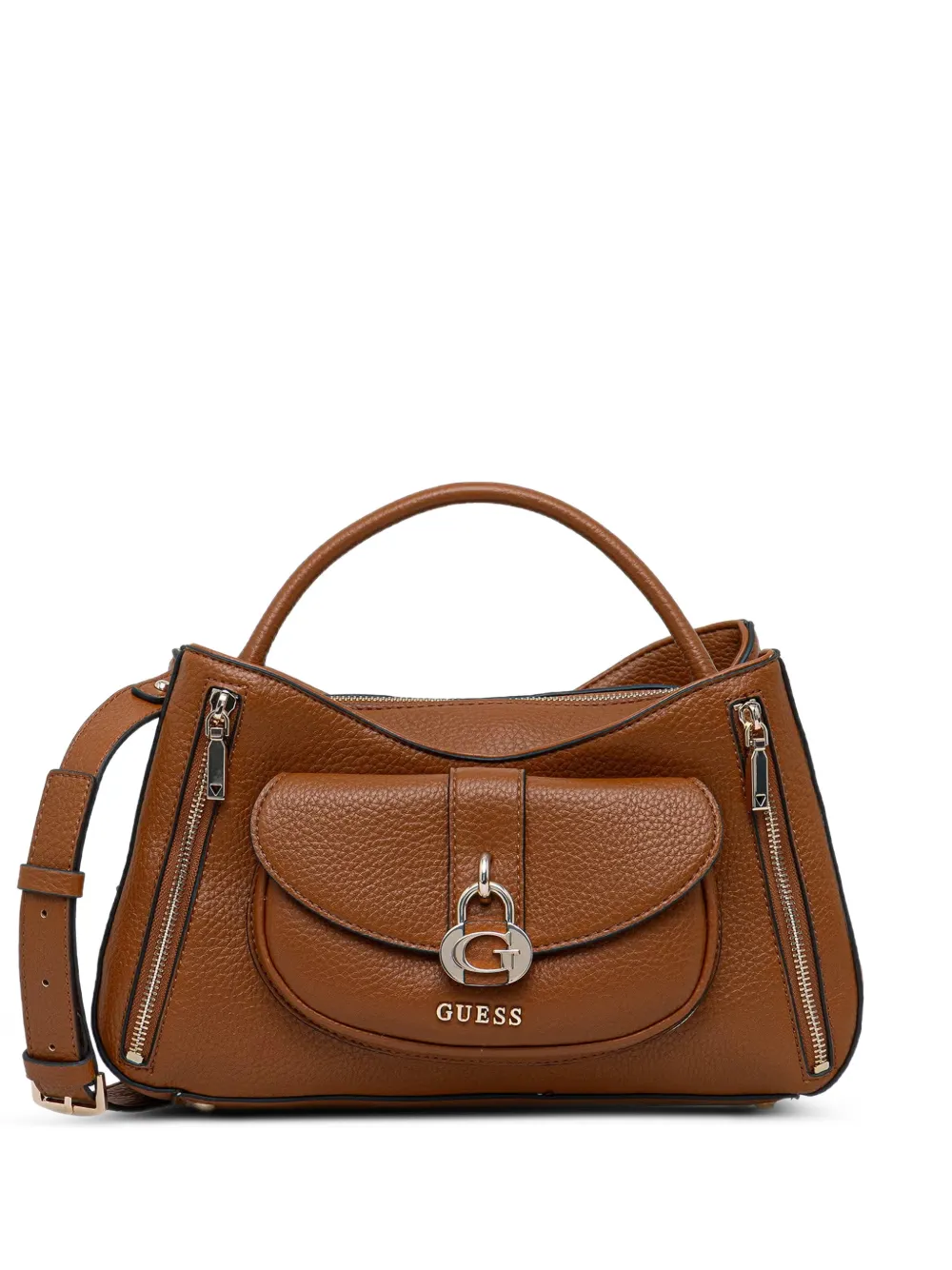 GUESS USA pebbled-effect shoulder bag - Marrone