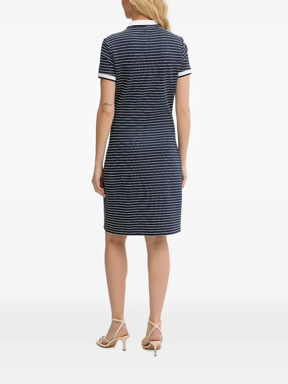 GUESS USA Mini-jurk met horizontale streep en polokraag Blauw