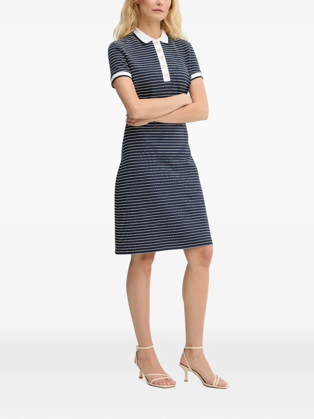 GUESS USA Mini-jurk met horizontale streep en polokraag Blauw