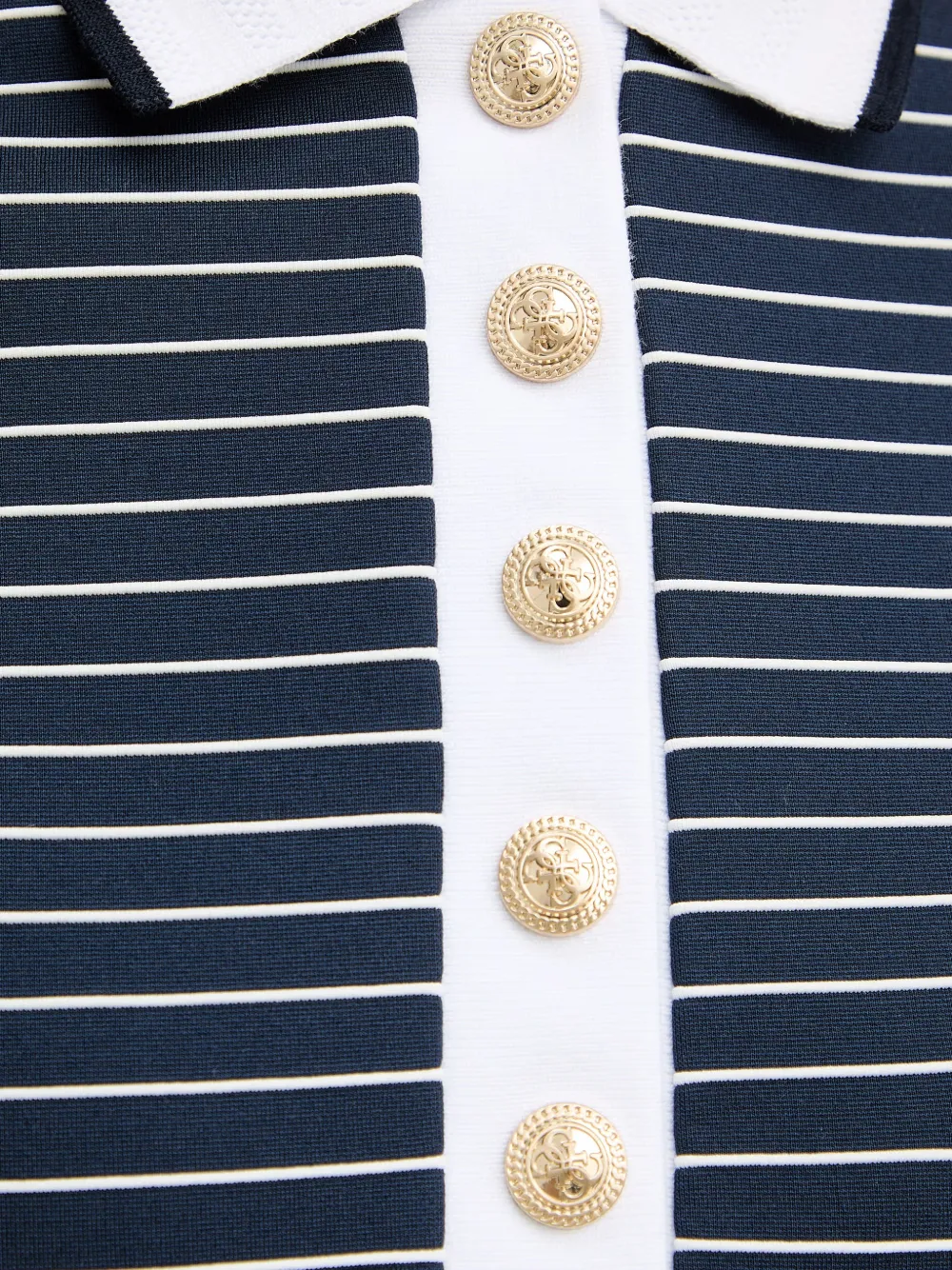 GUESS USA Mini-jurk met horizontale streep en polokraag Blauw