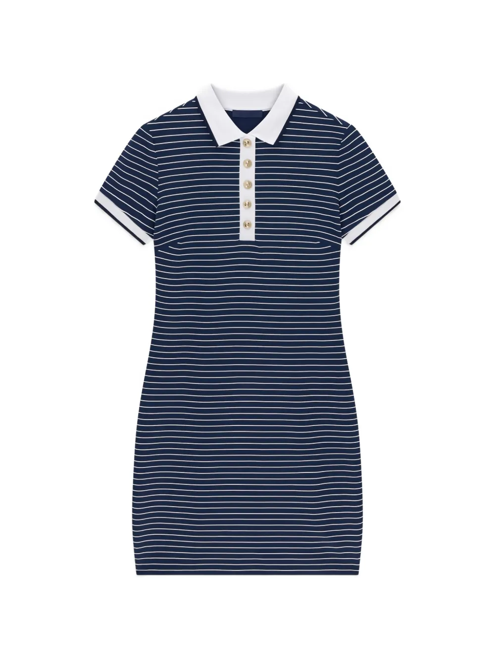 GUESS USA horizontal-stripe polo-collar mini dress - Blu