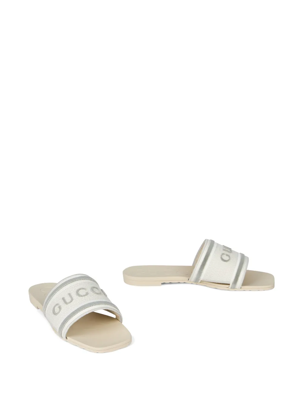Gucci logo-detail sandals Wit