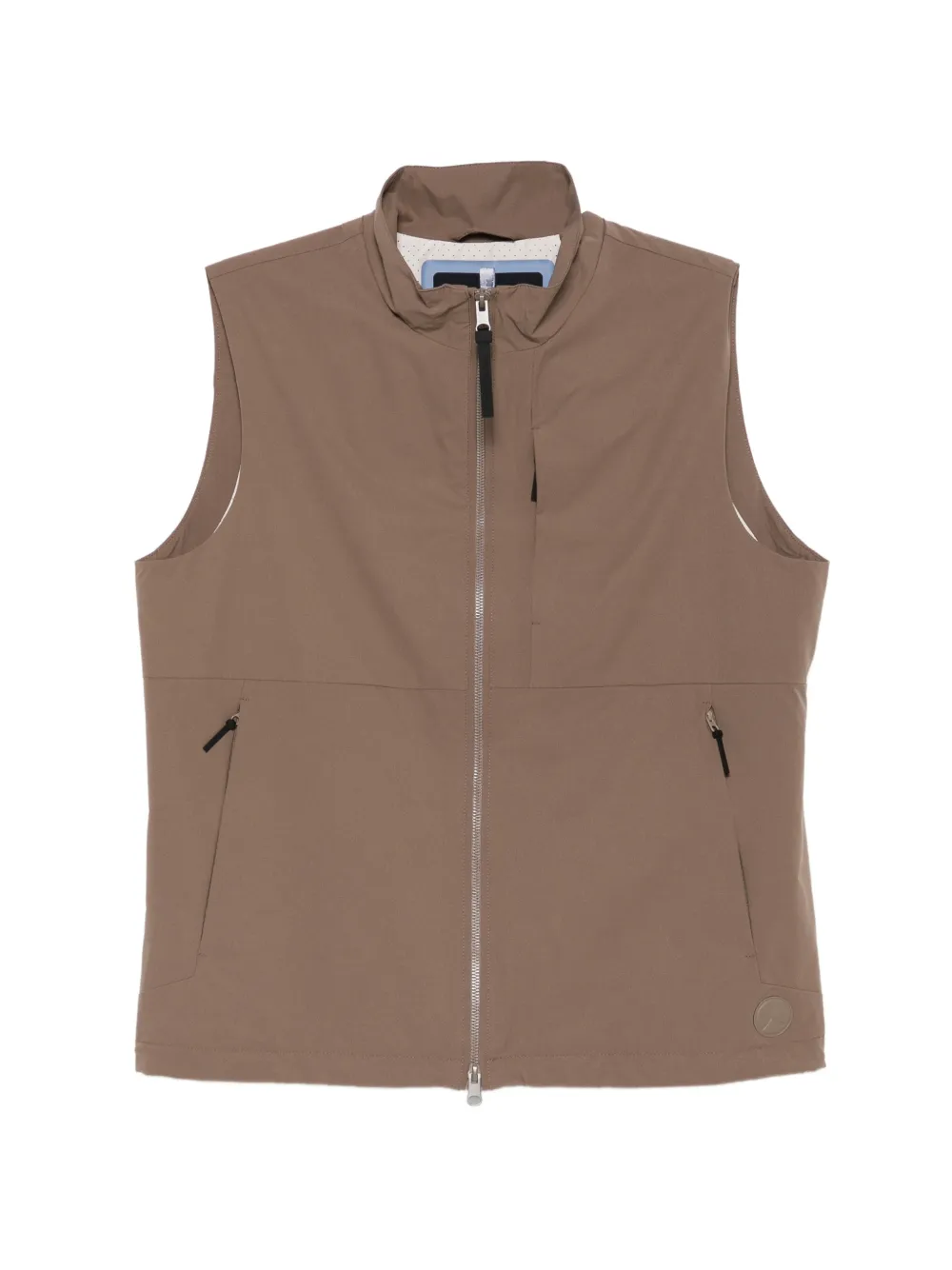People Of Shibuya logo-patch gilet - Neutrals