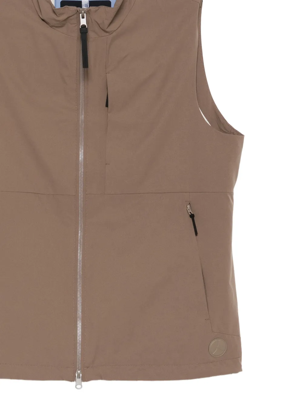 People Of Shibuya Bodywarmer met logopatch Beige