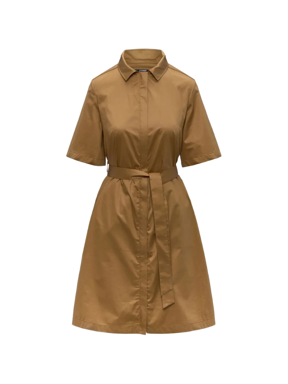 K-Way Nouaille belted mini dress - Marrone