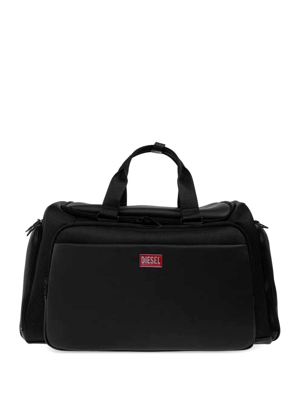 Diesel logo-patch pocket-detail duffle bag - Nero