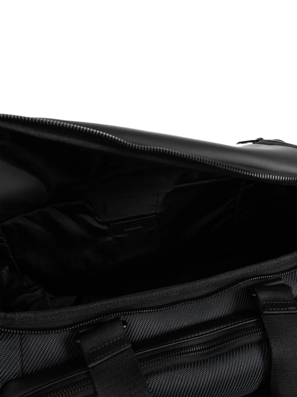 Diesel Duffeltas met logopatch en zakdetail Zwart