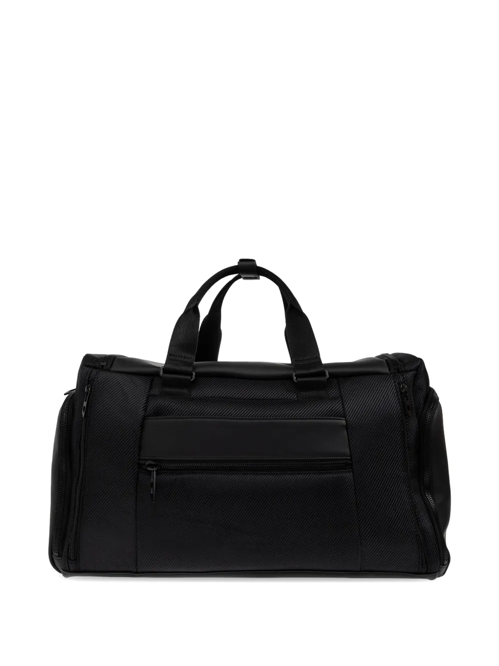 Diesel Duffeltas met logopatch en zakdetail Zwart