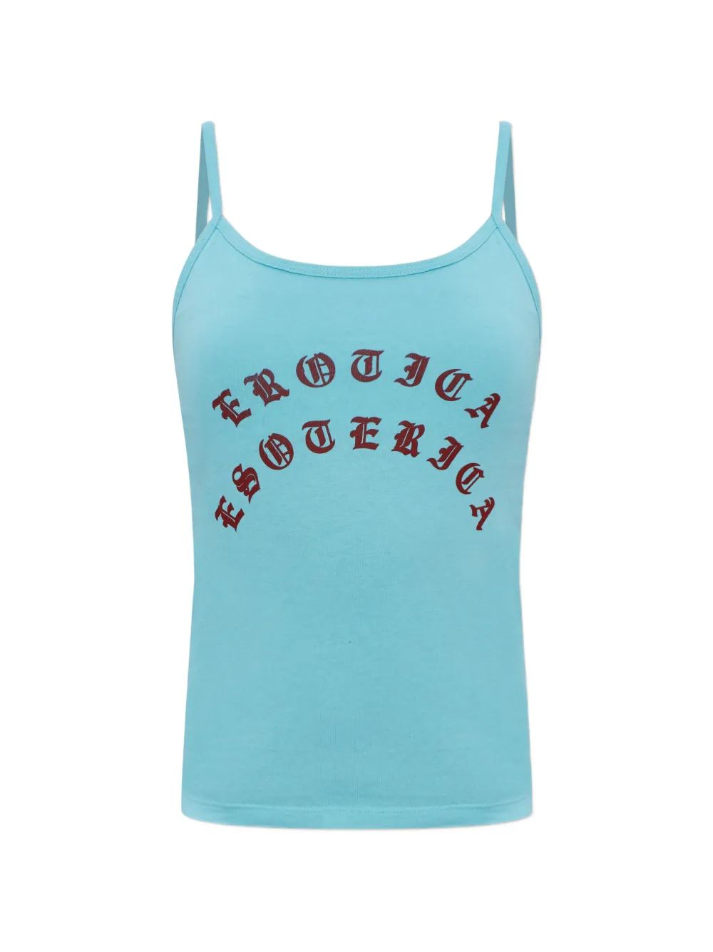 Willy Chavarria slogan-print camisole top - Blu