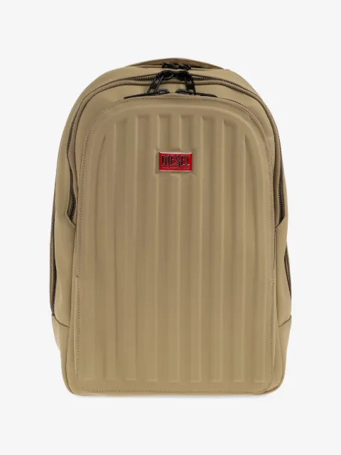 Diesel ribbed logo-plaque backpack