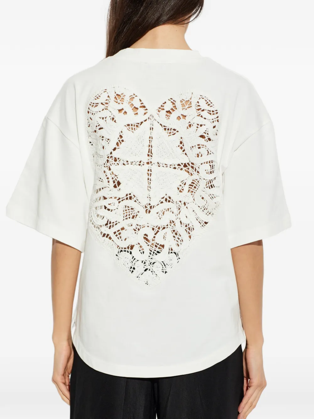 AllSaints T-shirt met gehaakte patch Wit