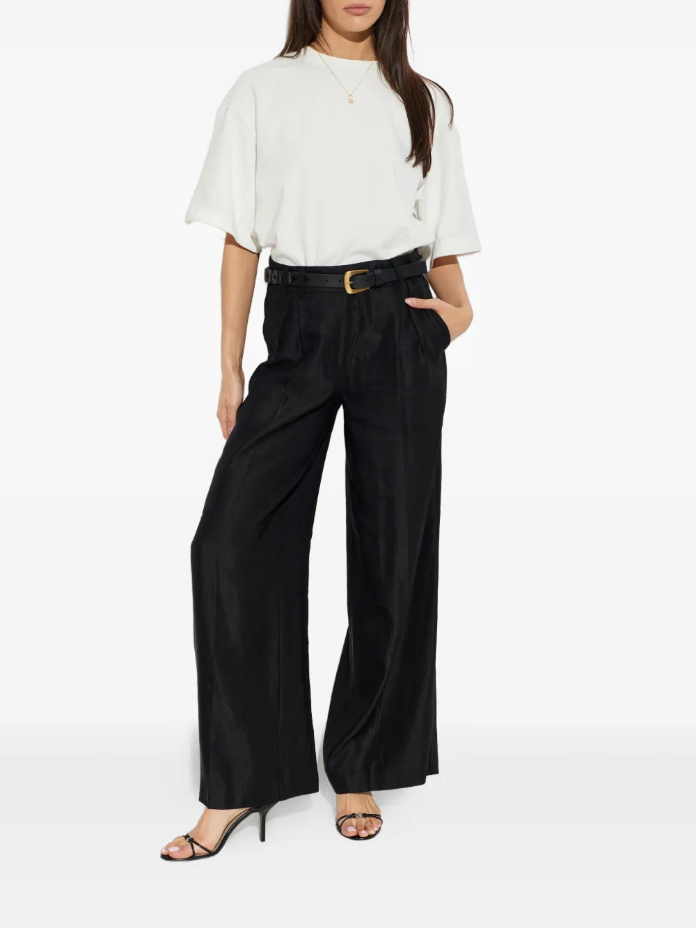 AllSaints T-shirt met gehaakte patch Wit