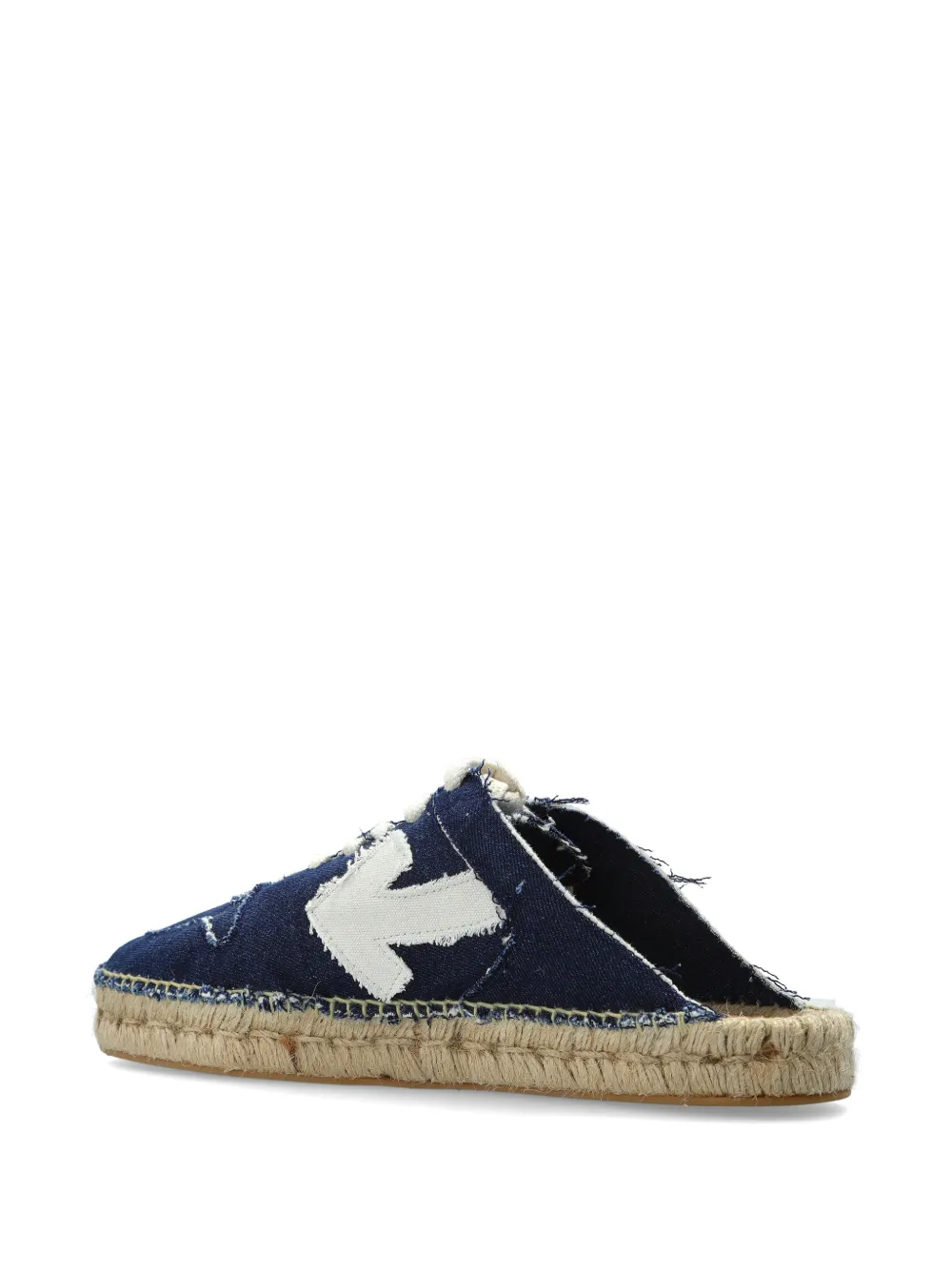 Off-White Arrows-motif frayed mules Blauw