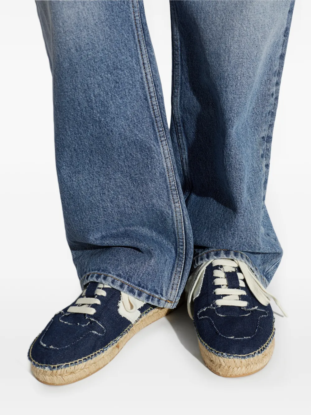 Off-White Arrows-motif frayed mules Blauw