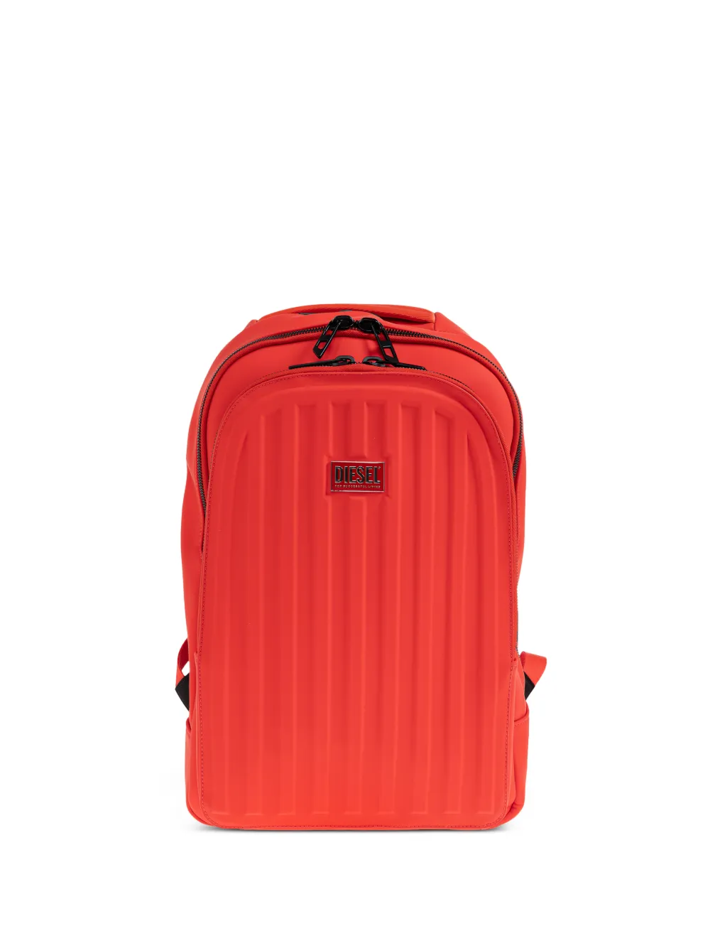 Diesel ribbed logo-plaque backpack - Arancione