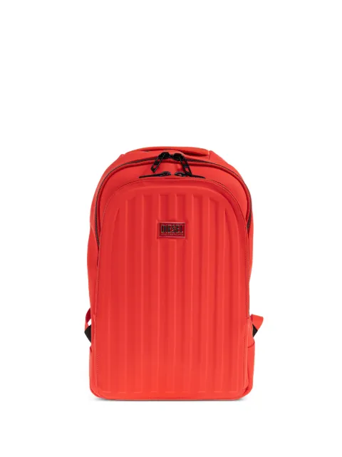 Diesel ribbed logo-plaque backpack