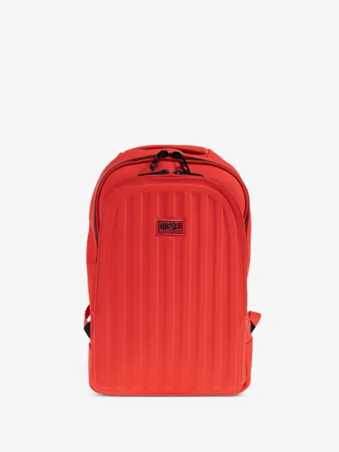 Diesel Gerippter Rucksack mit Logo-Schild