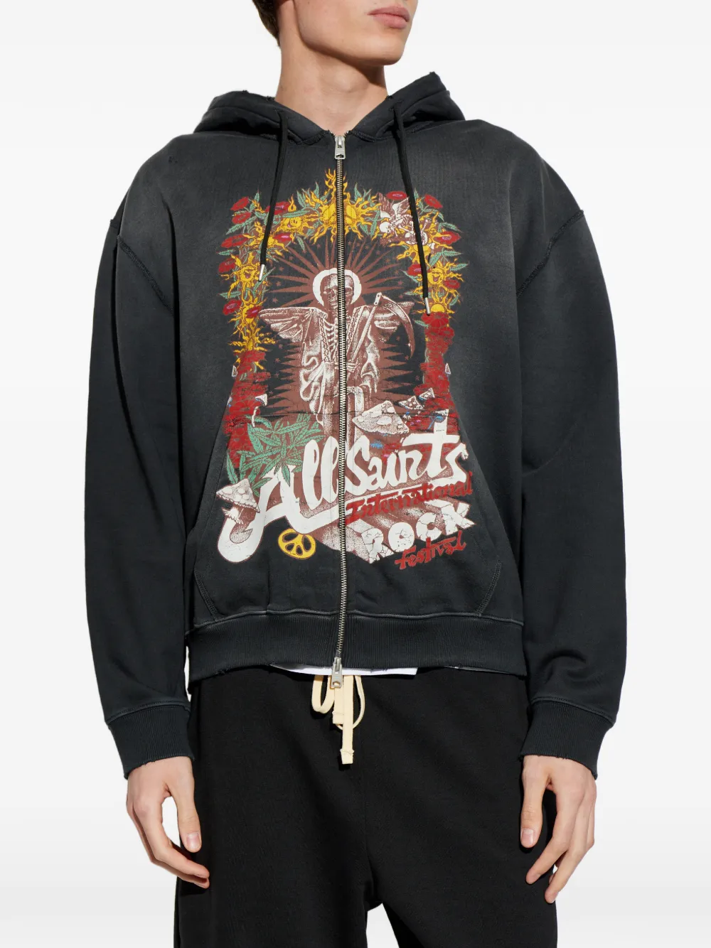  Allsaints Sudadera Roque Con Capucha - Negro 