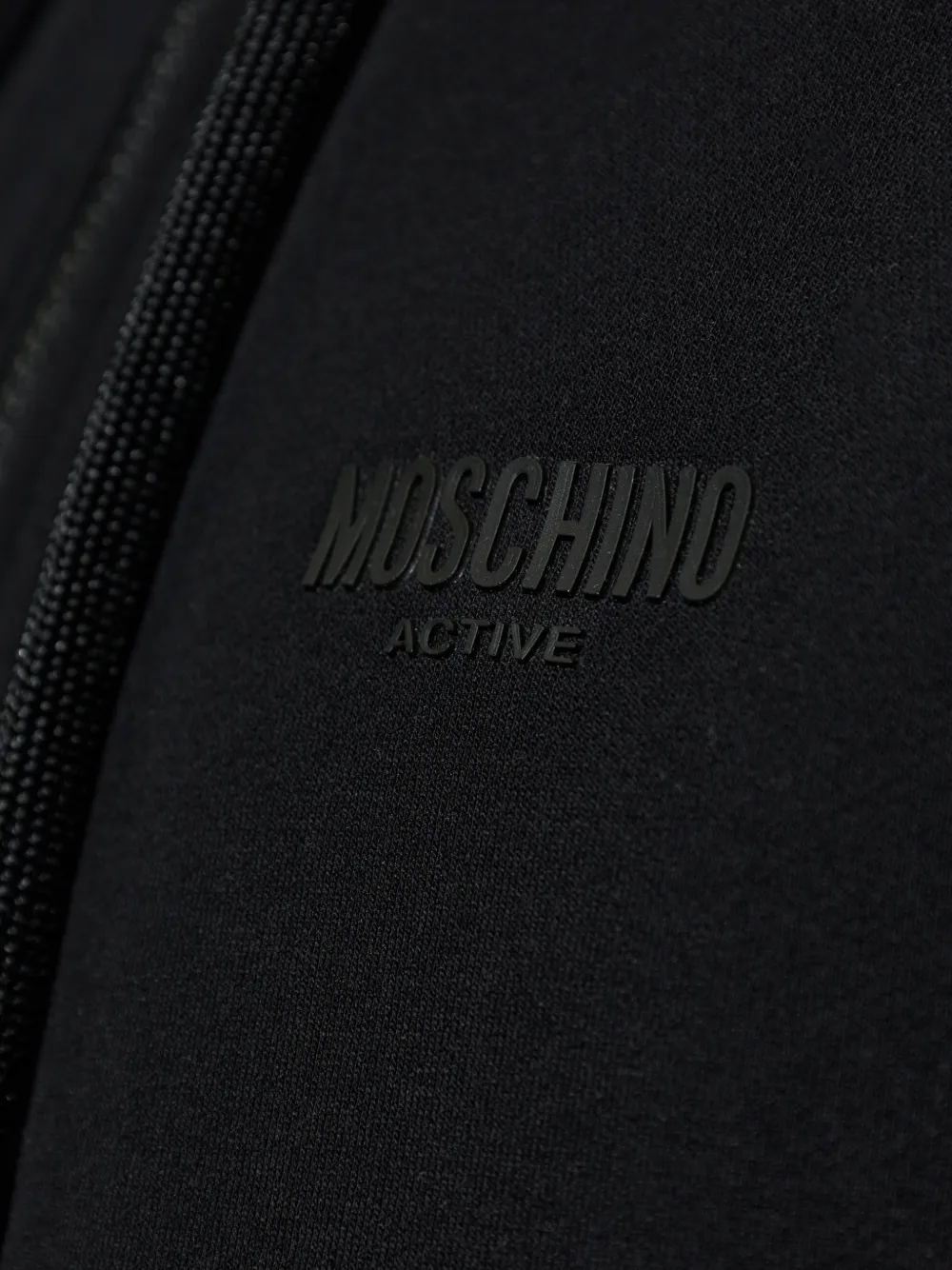 Moschino Hoodie met logoband Zwart