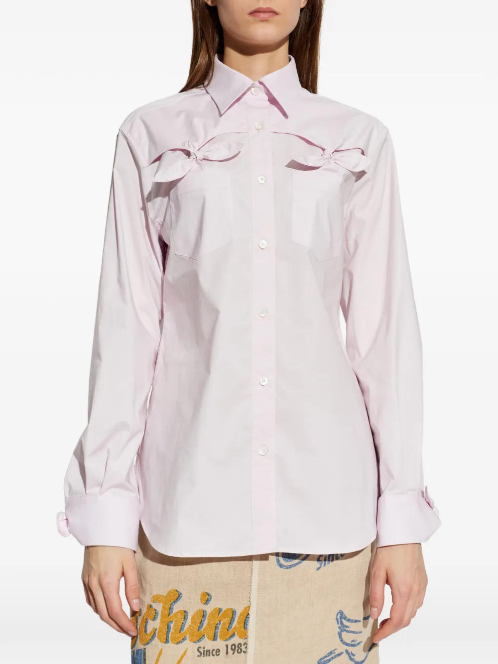 Moschino Blouse met strikdetail Roze