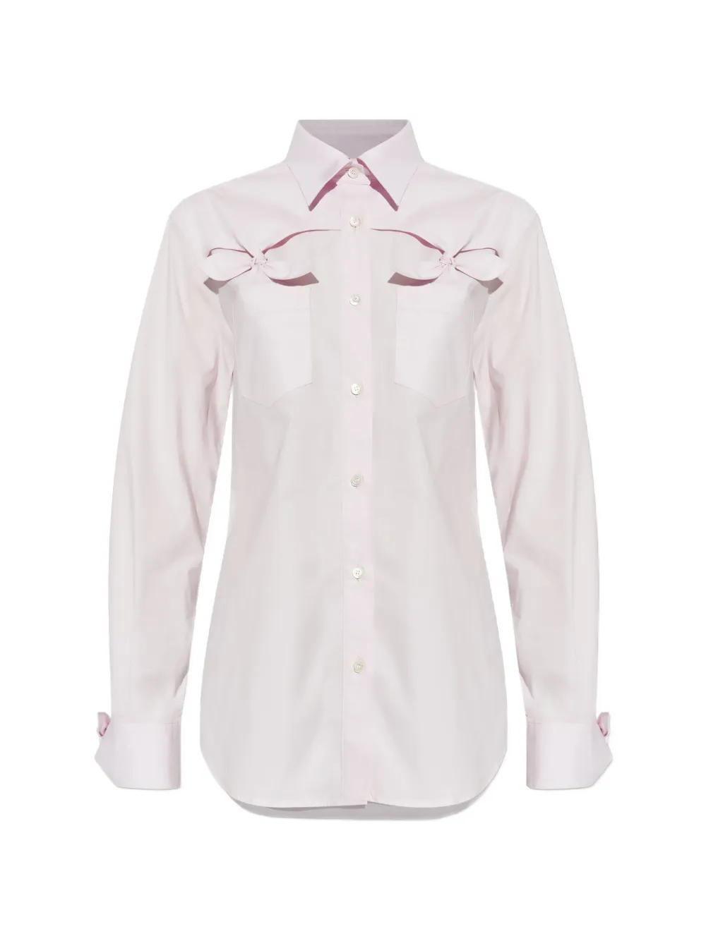 Moschino bow-detail shirt - Rosa