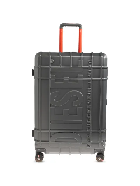 Diesel embossed-logo suitcase