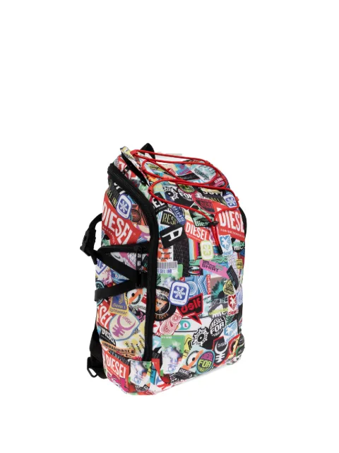 Diesel logo-patch drawstring backpack