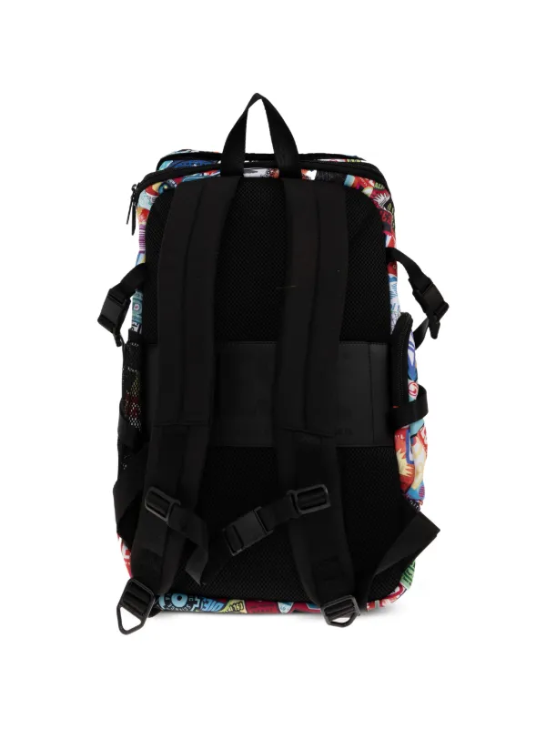 Diesel logo-patch Drawstring Backpack | Red | FARFETCH ID