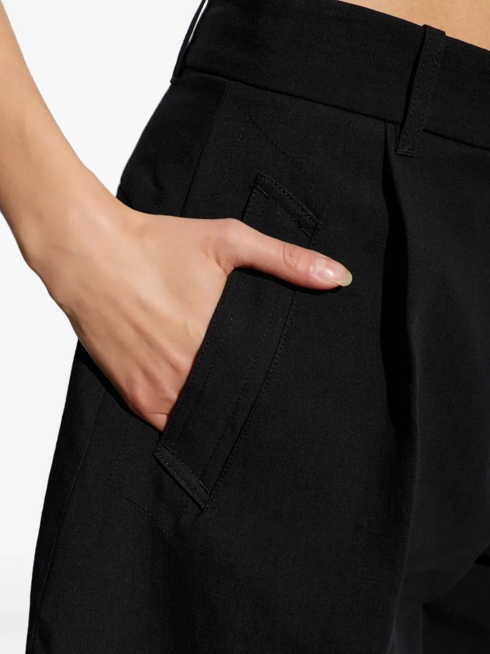 Studio Nicholson Minos geplooide broek Zwart
