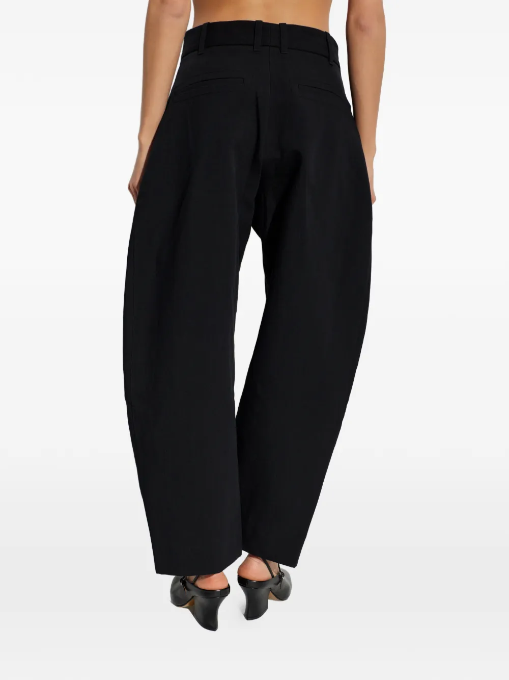 Studio Nicholson Minos geplooide broek Zwart