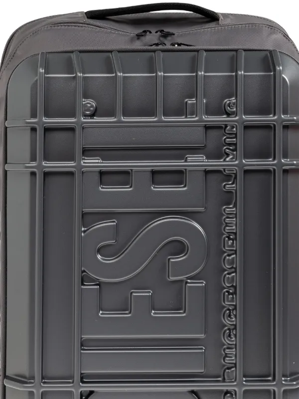 Diesel Embossed Logo hard-shell Backpack | Grey | FARFETCH