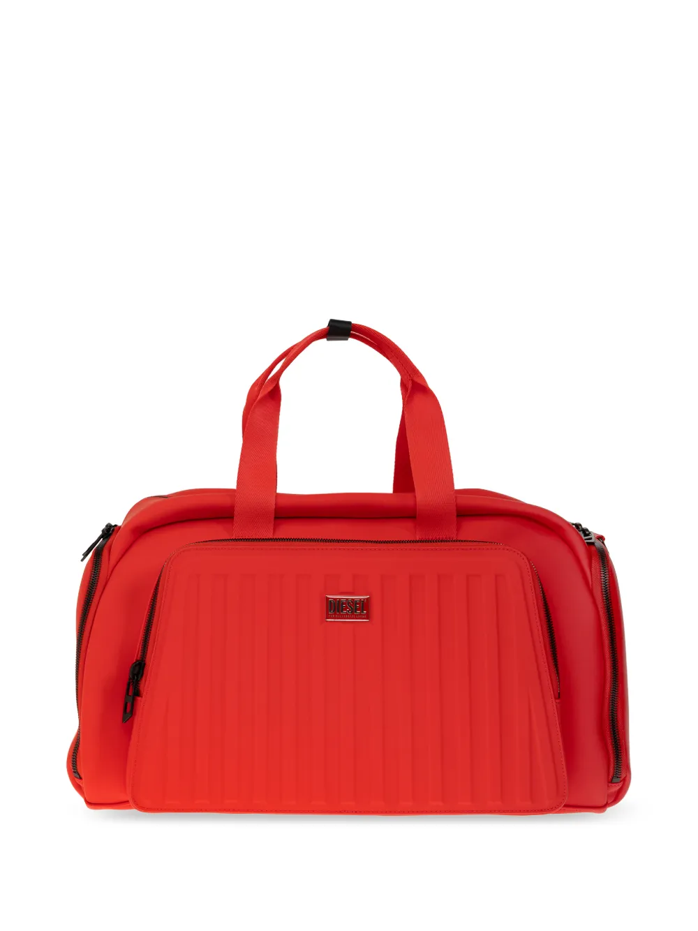 Diesel ribbed-panel logo-plaque holdalls - Arancione
