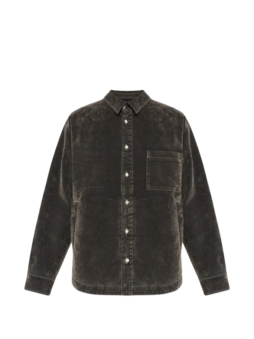 Jacquemus Boulanger corduroy-effect chest-pocket jacket - Grigio