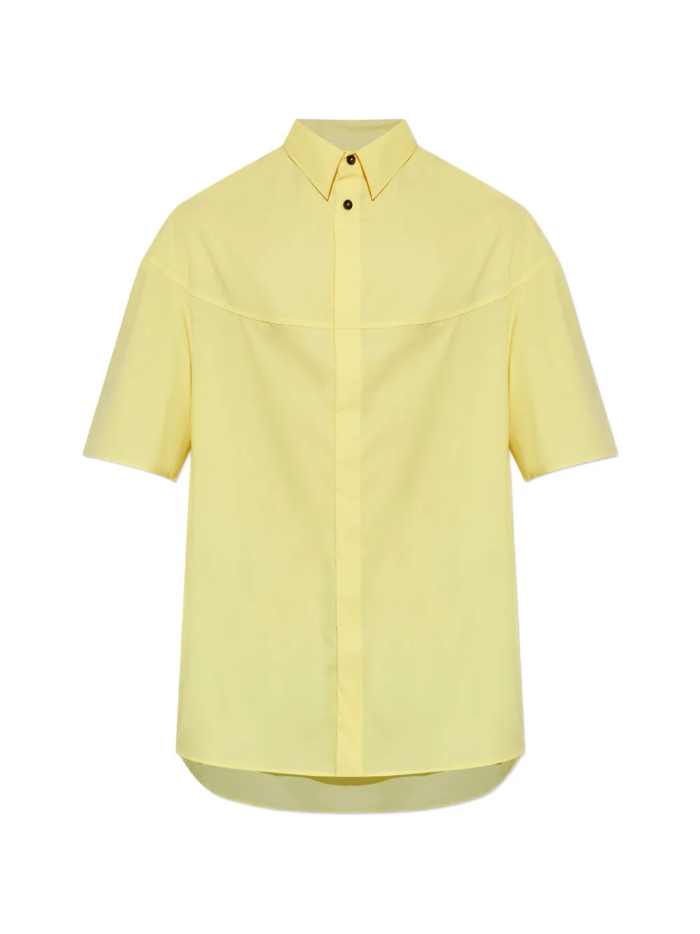 Jacquemus Atelier logo-embroidered-yoke shirt - Giallo