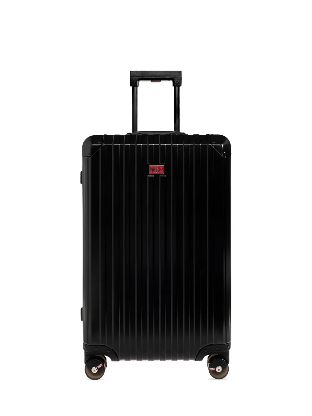 Diesel ribbed logo-plaque suitcase - Nero