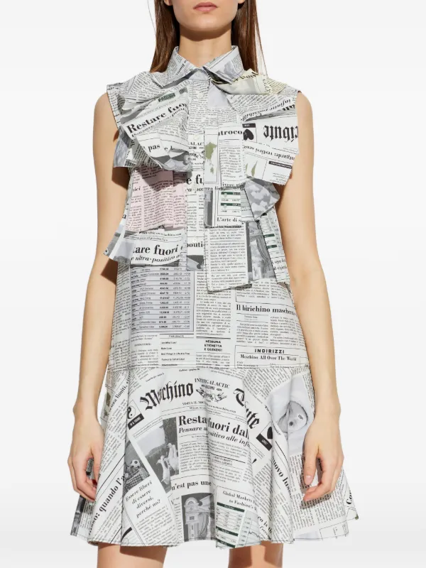 mini newspaper dress Extra Extra Newspaper Print Mini Dress