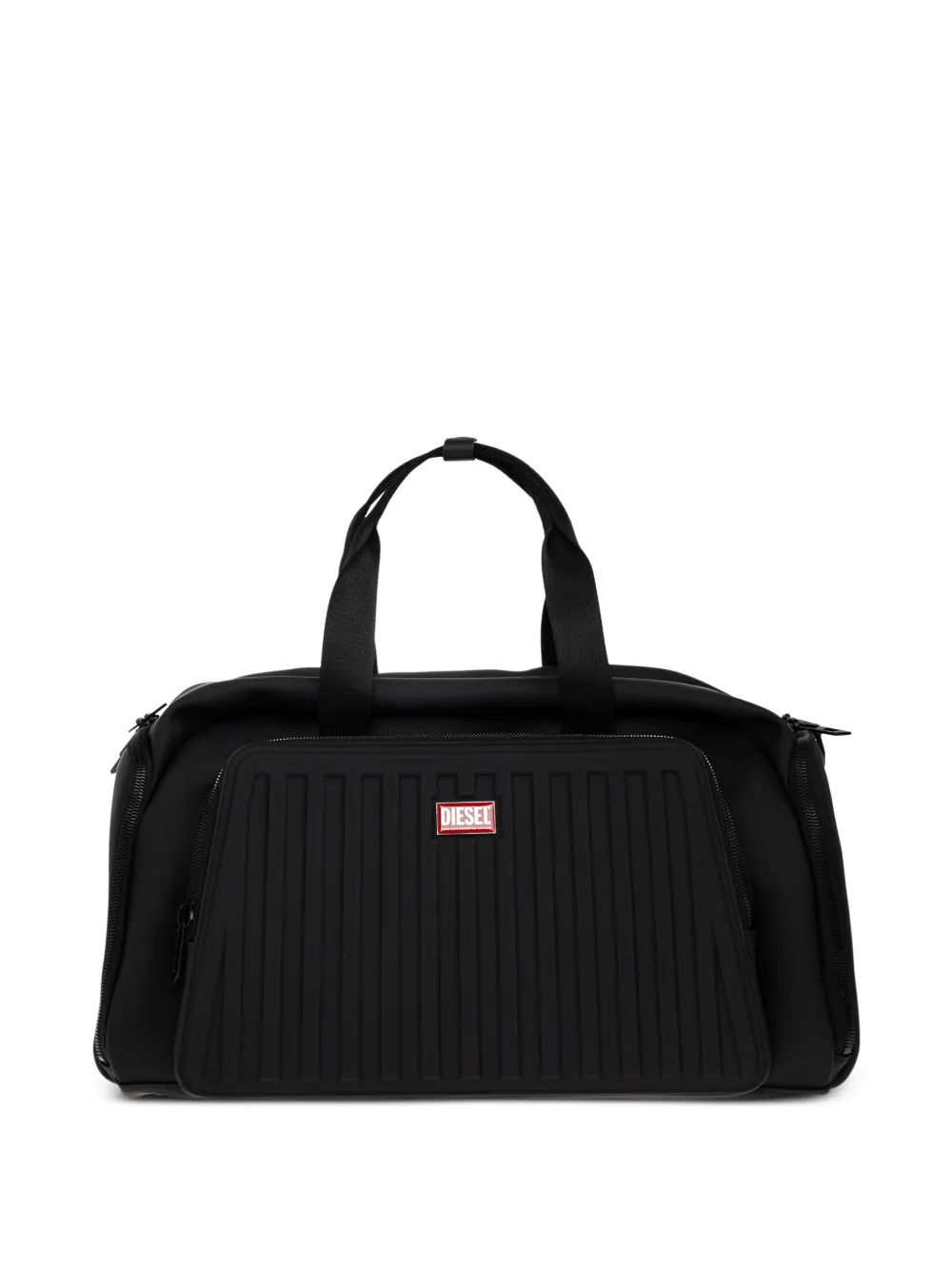Diesel ribbed logo-patch holdalls bag - Nero