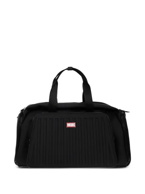 Diesel ribbed logo-patch holdalls bag