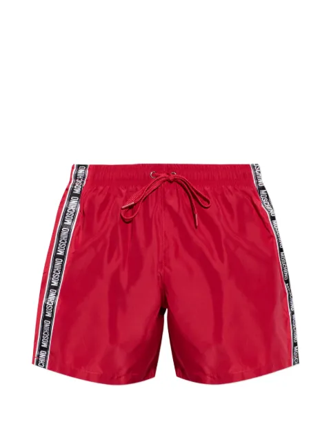 Moschino logo-tape swim shorts