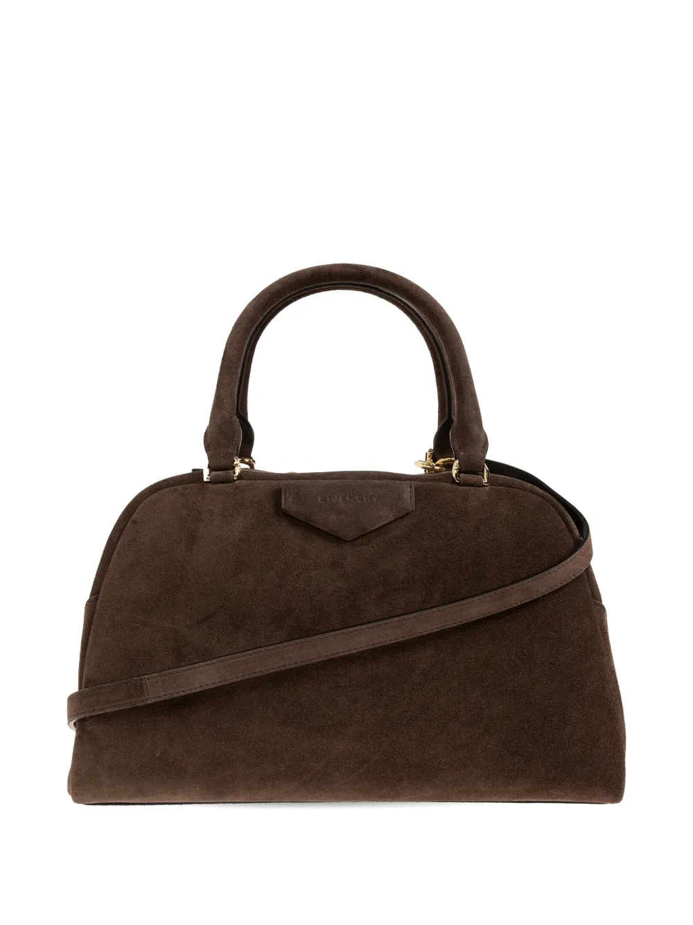 Givenchy Antigona Suede Tote Bag In Brown
