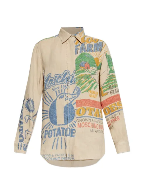 Moschino camisa con estampado gráfico