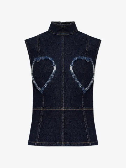 Moschino Top denim elasticizzato