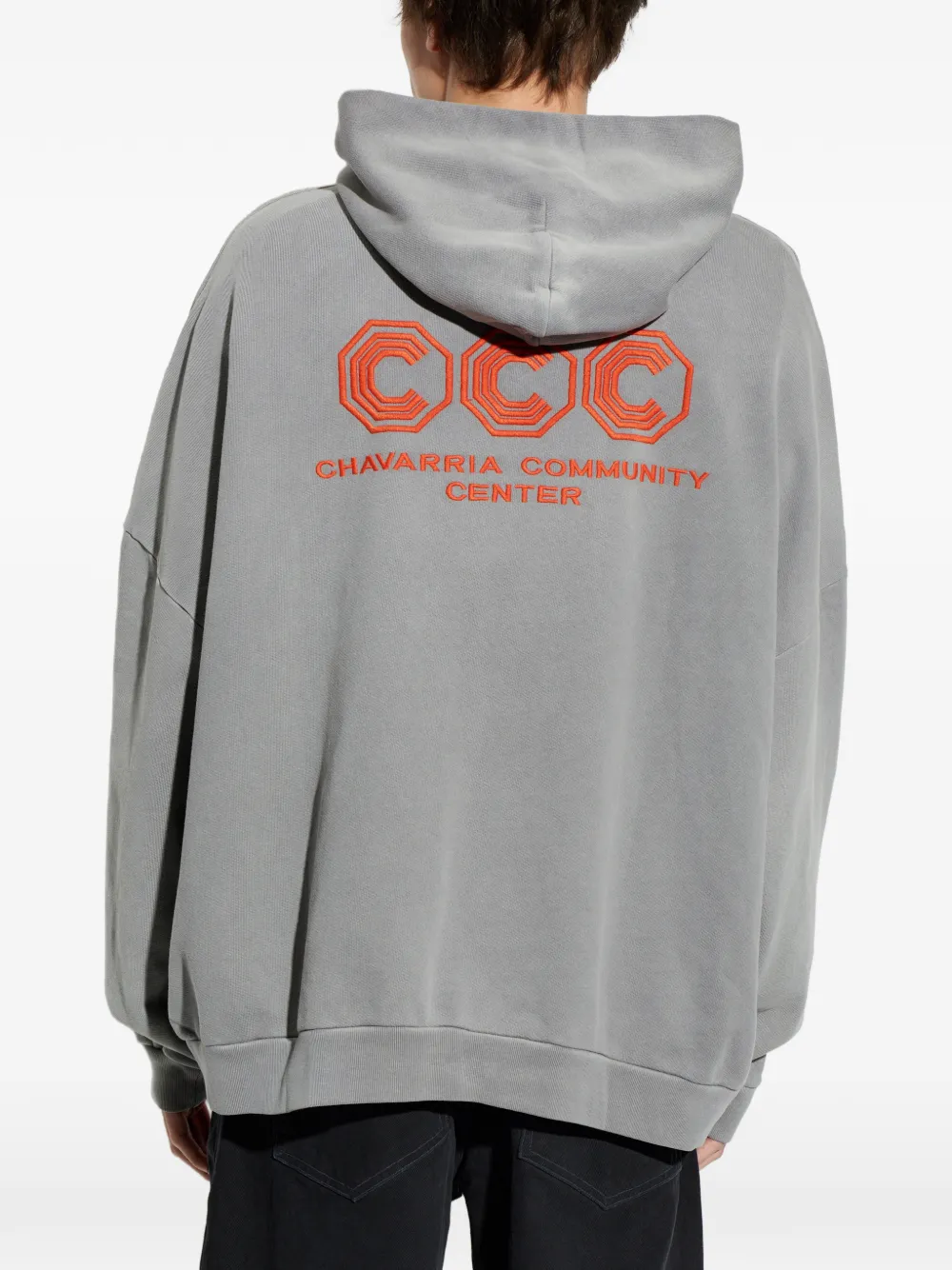 ✖️Chavarria クロップドパーカー グレー Willy Chavarria ジップアップ パーカー | グレー | FARFETCH JP