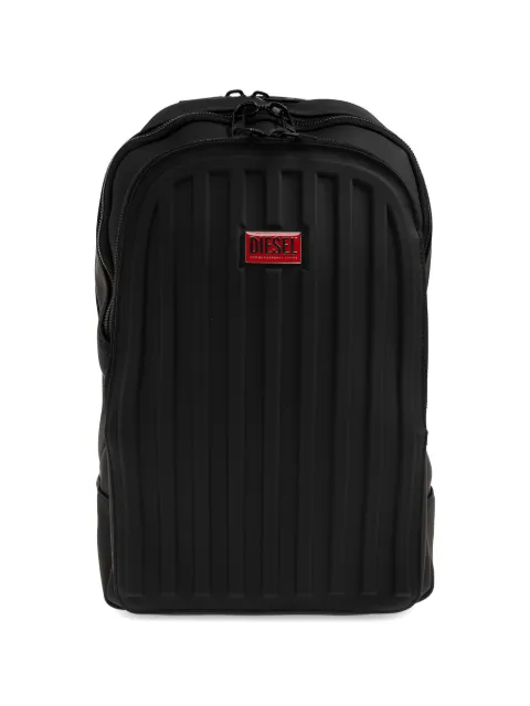 Diesel ribbed logo-plaque backpack