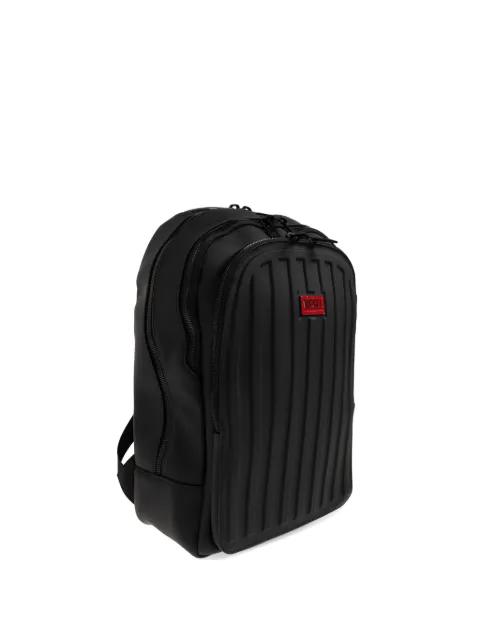 Diesel ribbed logo-plaque backpack
