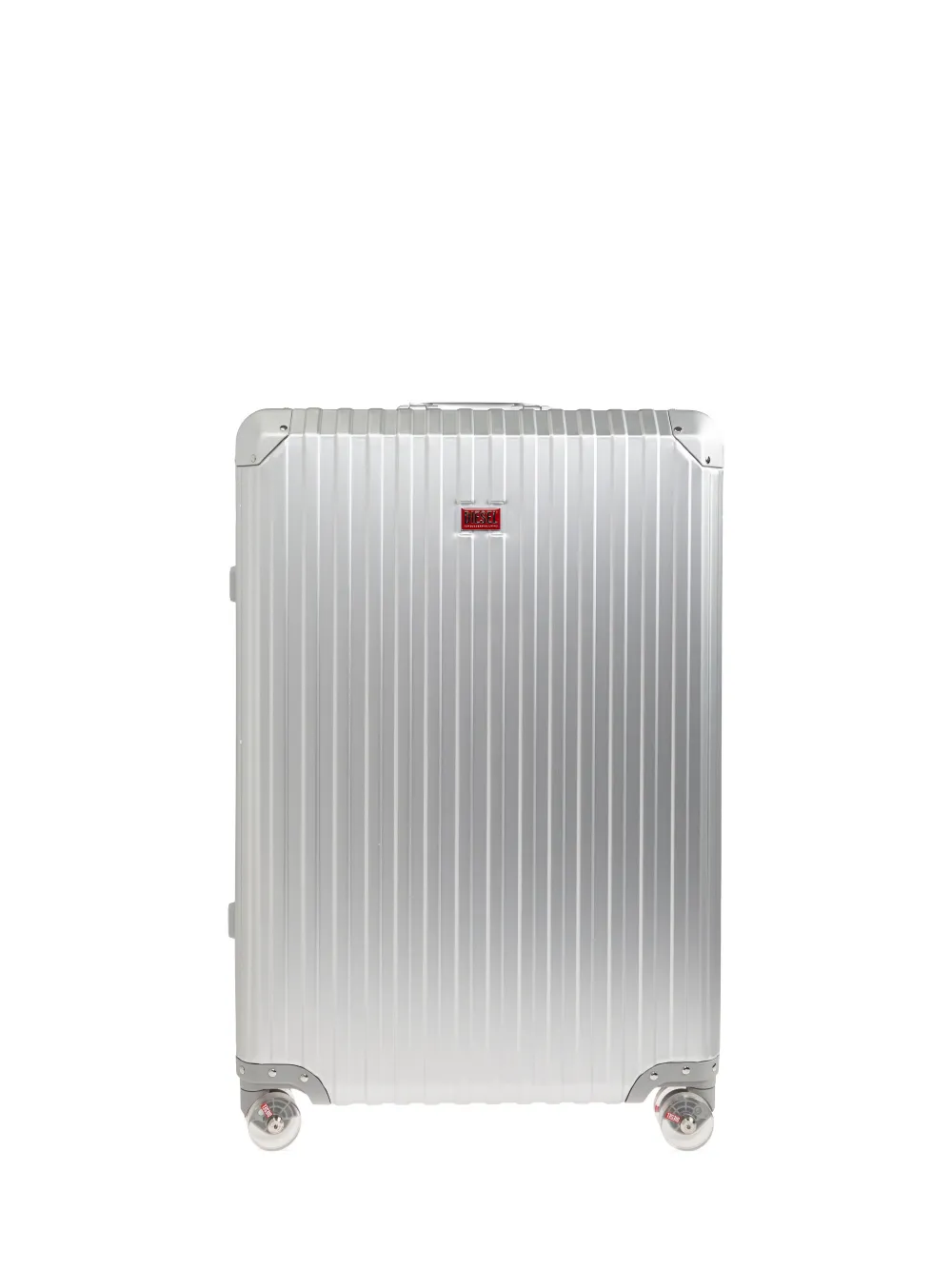 Diesel grooved suitcase - Argento