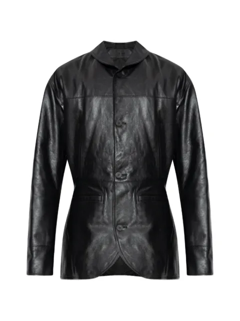 Jacquemus The Gardian leather button-up jacket